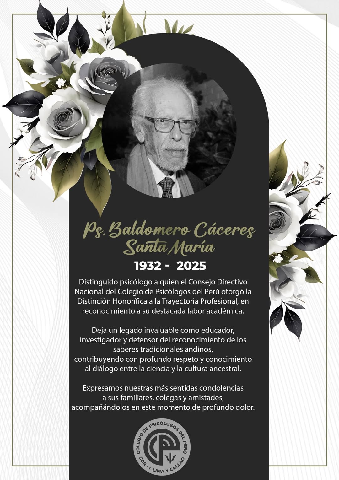 ENCOD deeply regret the passing of Pr. Baldomero Cáceres Santa María (1932–2025)