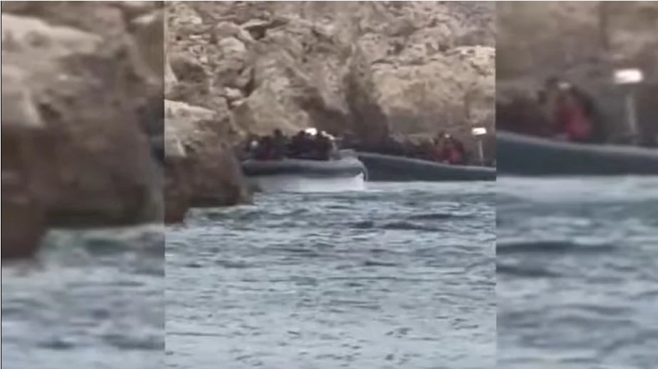 WATCH: Shocking moment traffickers force migrants entering Andalucia to swim to shore at gunpoint